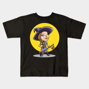 Witch Broom & Moon - Halloween 2019 Kids T-Shirt